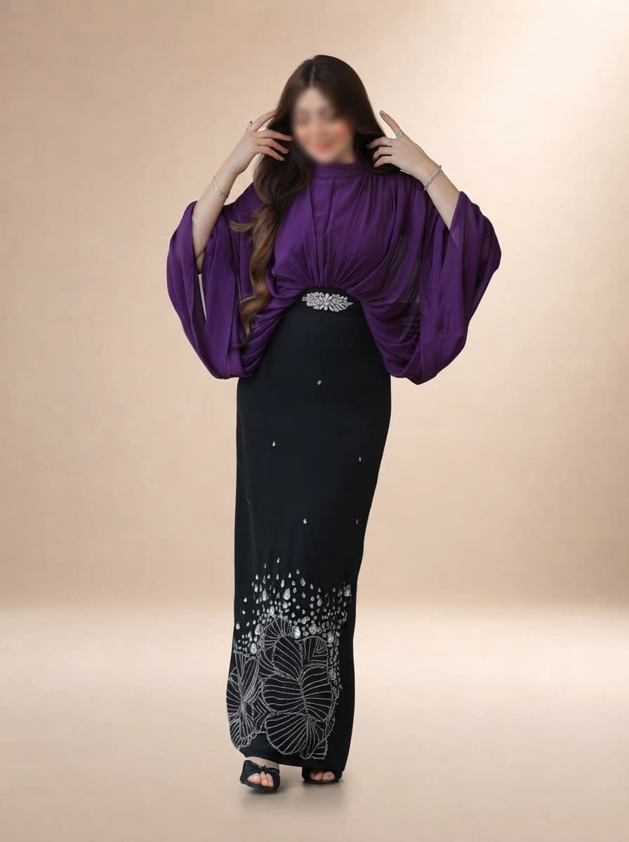 فستان سهرة أنيق يجمع بين الفخامة والرقي