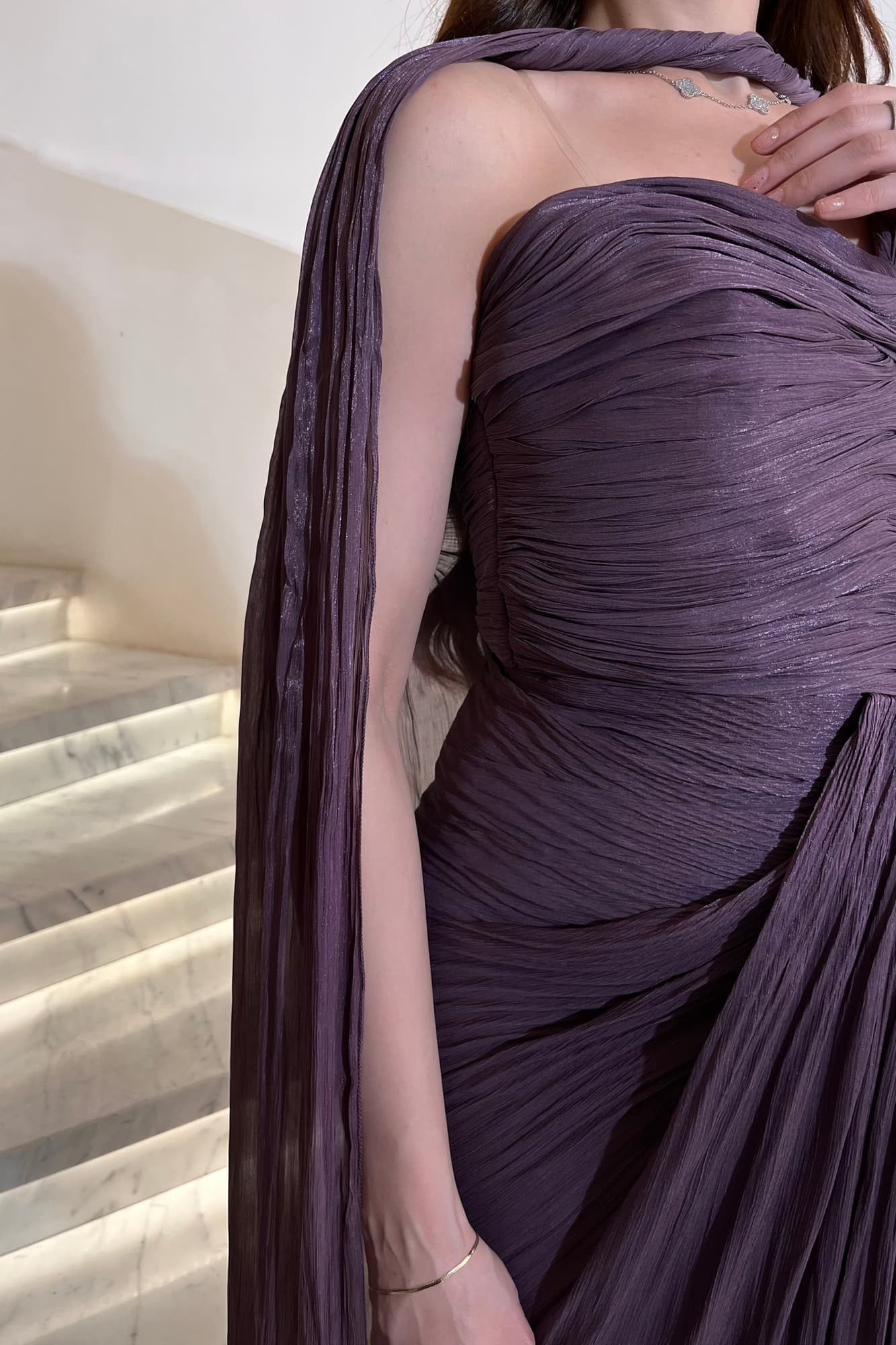 فستان سهره كسرات مع كاب شيفون موف