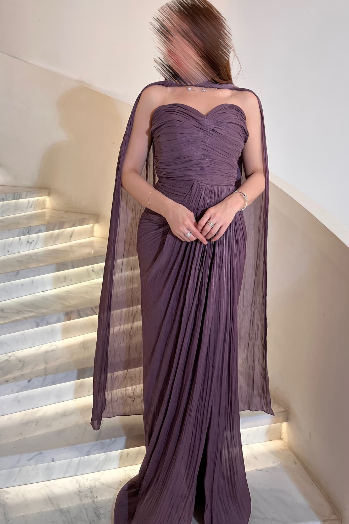 فستان سهره كسرات مع كاب شيفون