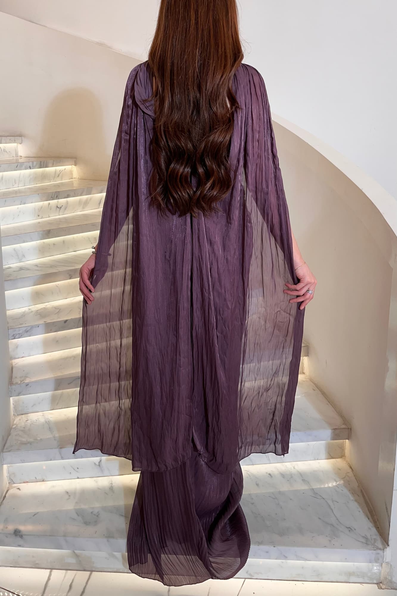 فستان سهره كسرات مع كاب شيفون