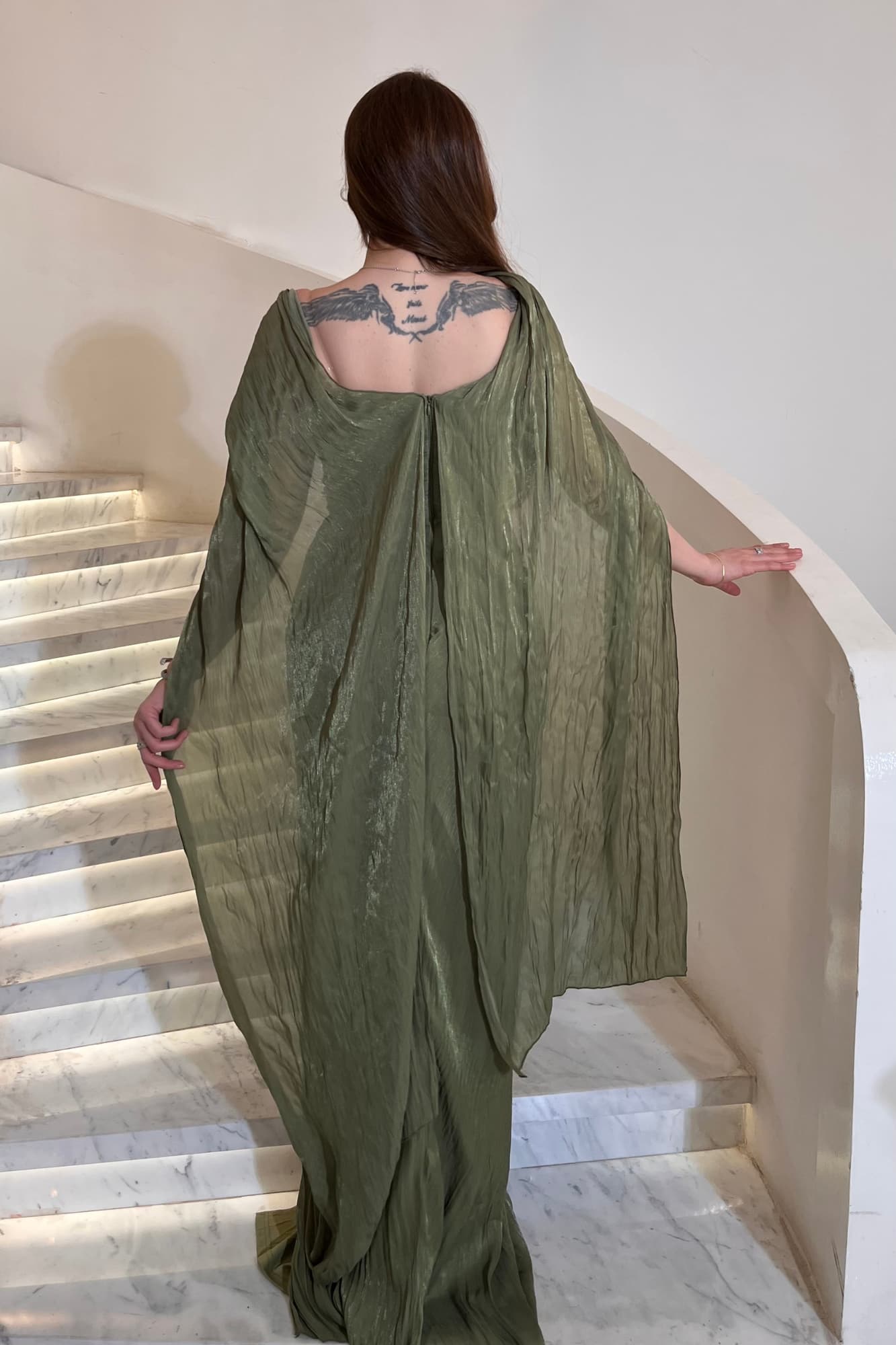 فستان سهره كسرات مع كاب شيفون