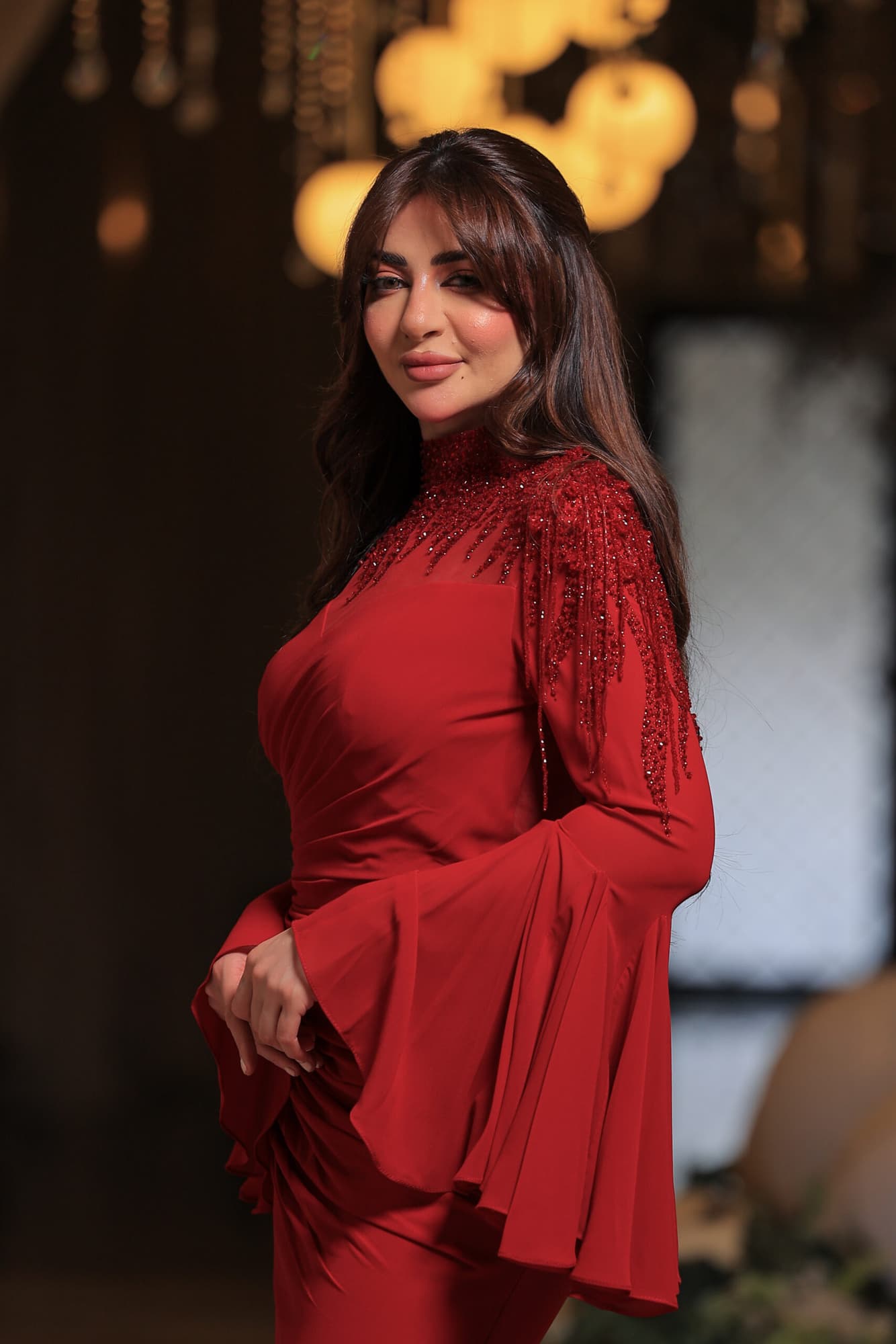 فستان سهره ماكسي بتصميم كلاسيكي فاخر