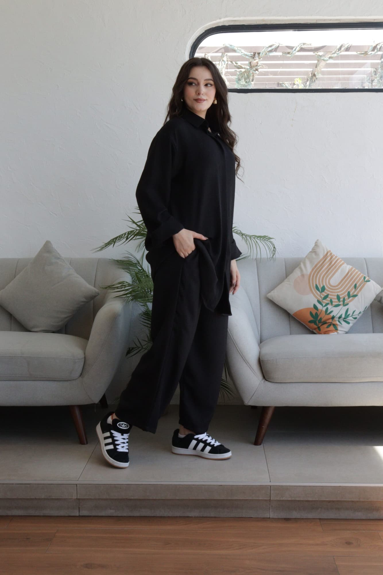 طقم بلوزة وبنطلون كاجوال