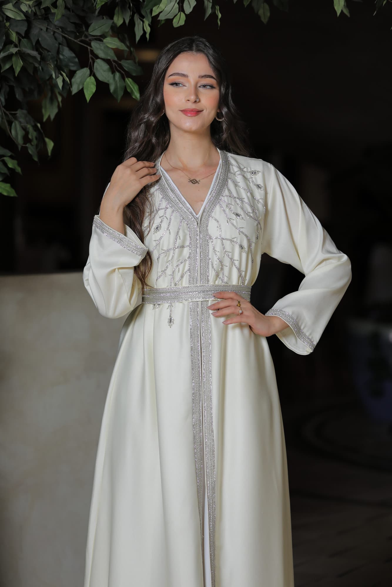 جلابية بأحدث تصميم مطرزة اربع الوان