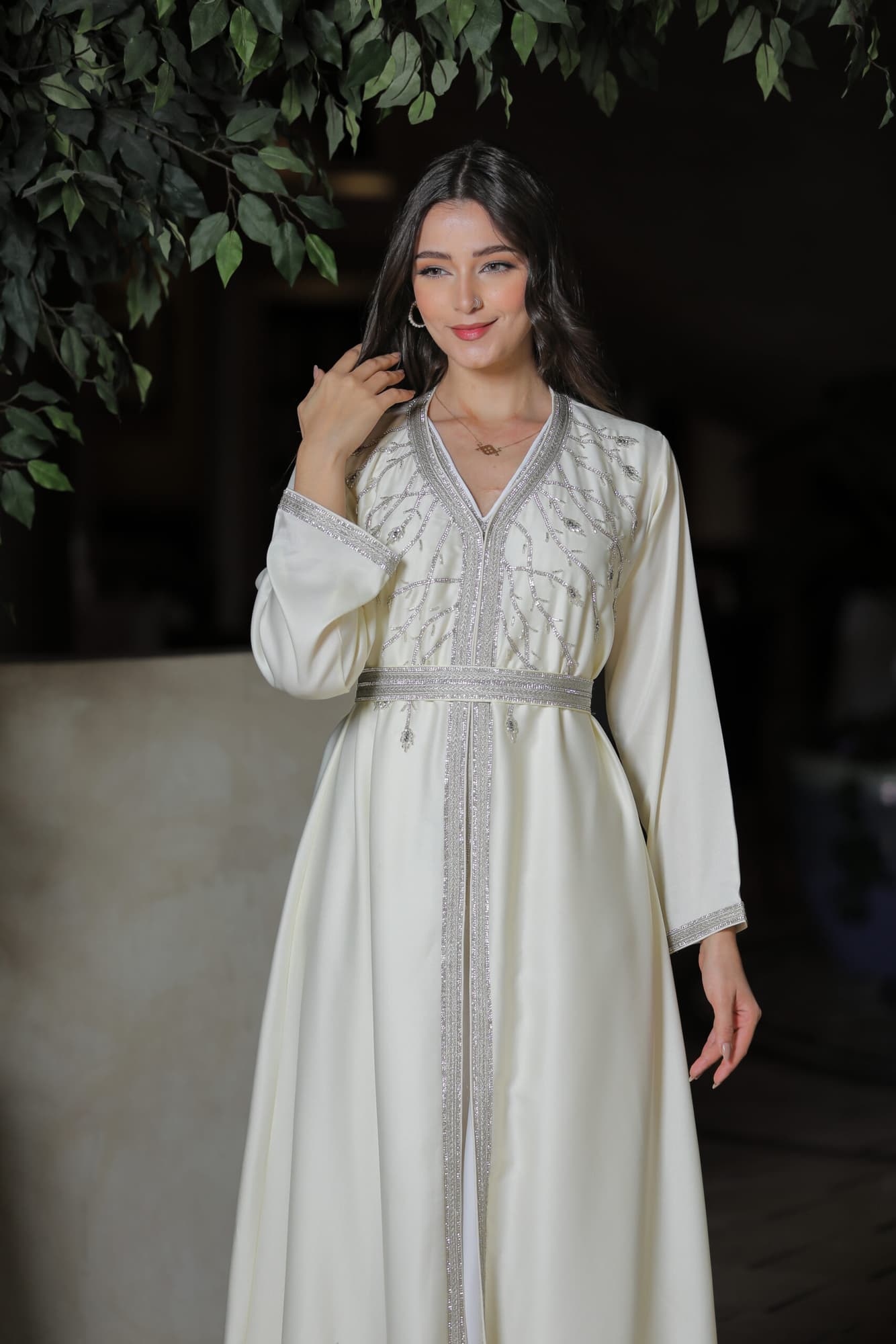 جلابية بأحدث تصميم مطرزة اربع الوان